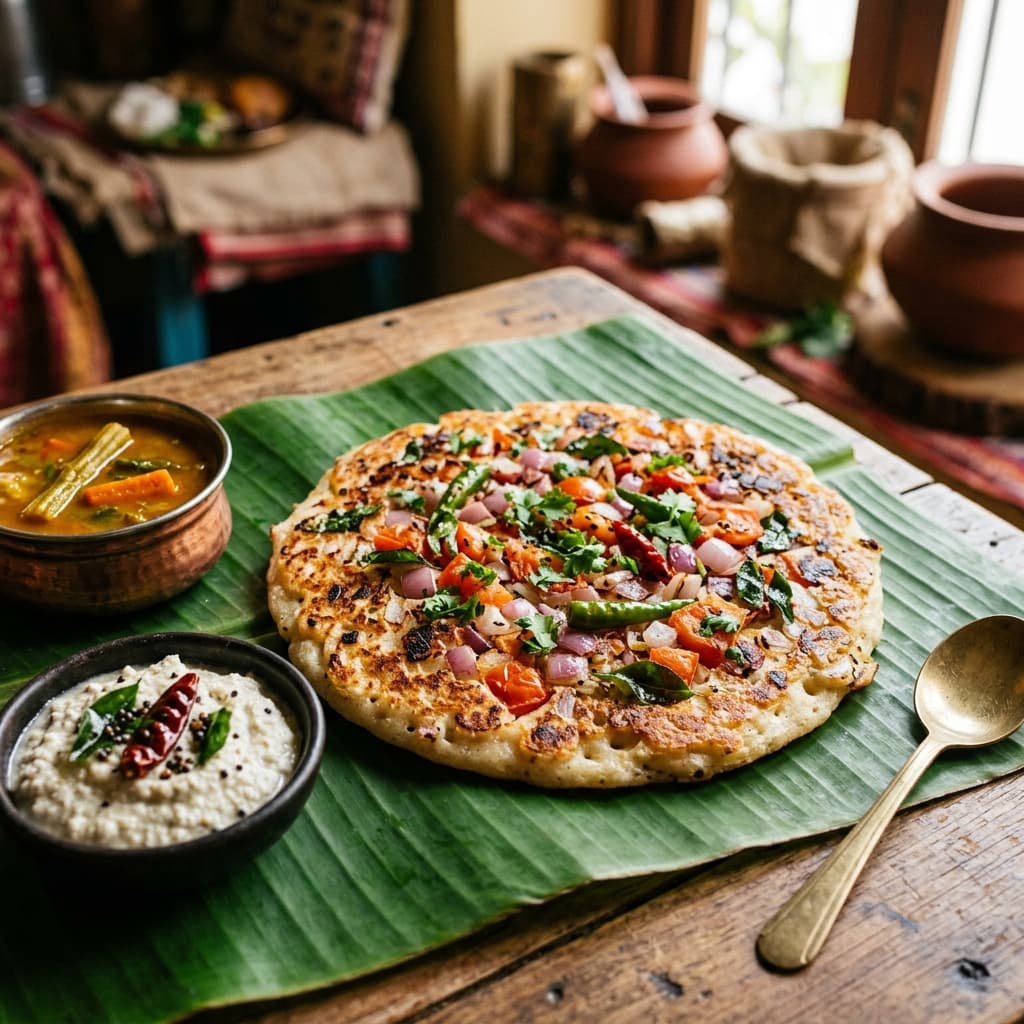 Rava Onion Tomato Uttapam